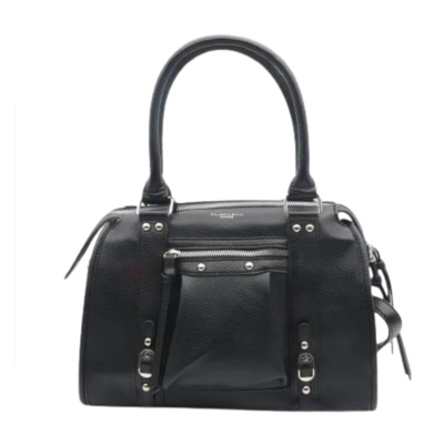 Sac bowling en cuir noir